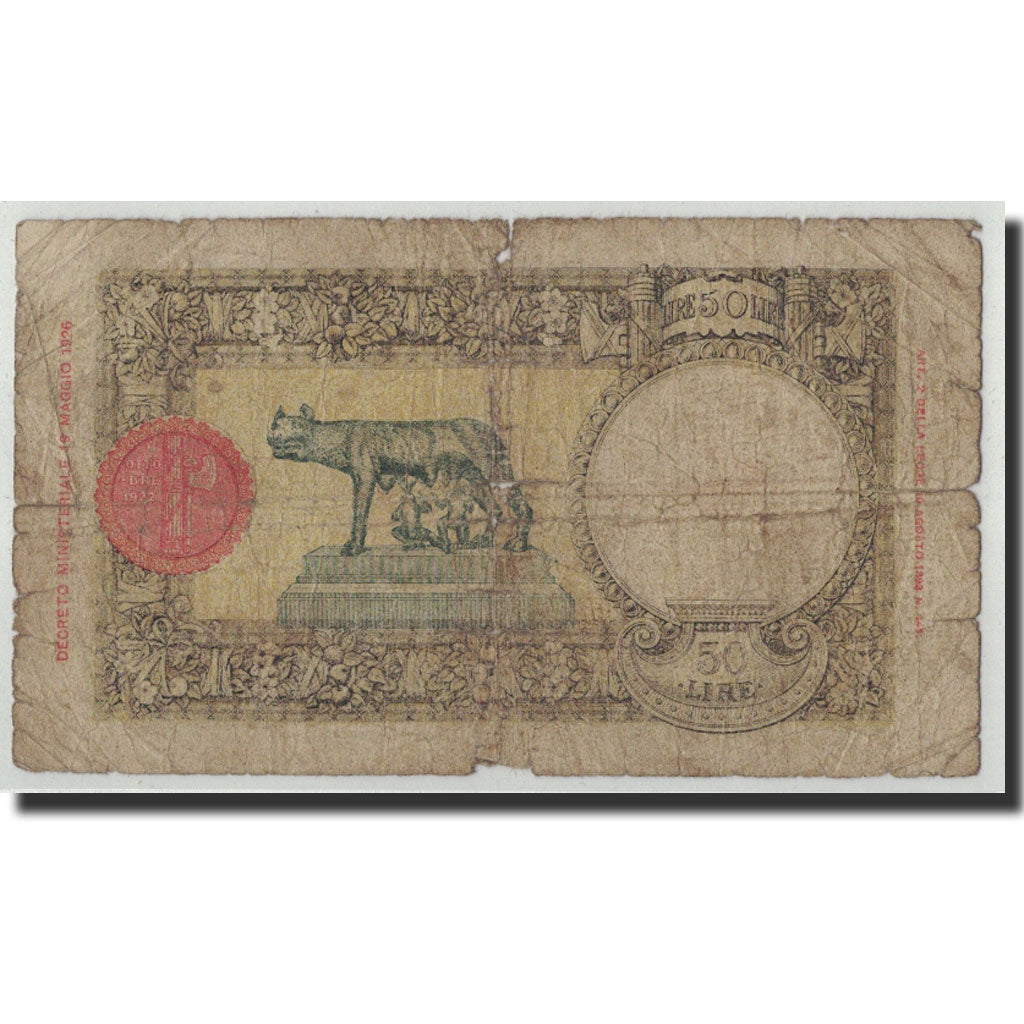 Italy, 50 Lire, 1940, KM:54b, 1940-10-29, G(4-6)