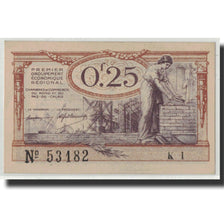 Banknote, Pirot:94-3, 25 Centimes, Undated, France, UNC(63), NORD-PAS DE CALAIS