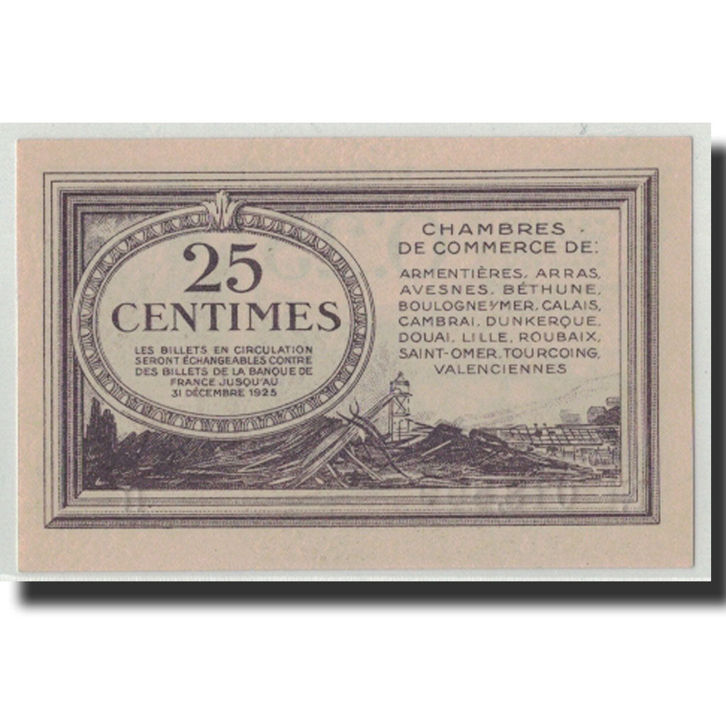 Billet, France, NORD-PAS DE CALAIS, 25 Centimes, Undated, NEUF, Pirot:94-3