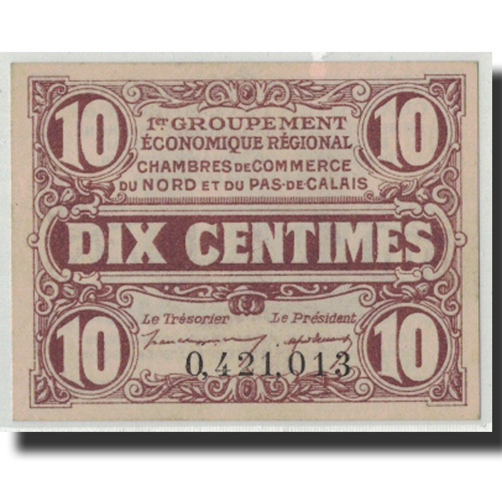 Banknote, Pirot:94-2, 10 Centimes, Undated, France, UNC(65-70), NORD-PAS DE