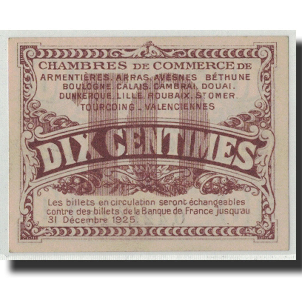 Banknote, Pirot:94-2, 10 Centimes, Undated, France, UNC(65-70), NORD-PAS DE