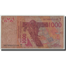 Banknote, West African States, 1000 Francs, 2009, KM:New, VG(8-10)