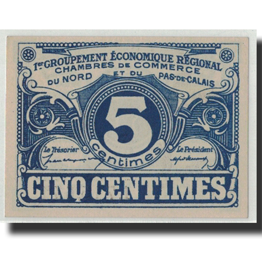 Billet, France, NORD-PAS DE CALAIS, 5 Centimes, Undated, NEUF, Pirot:94-1