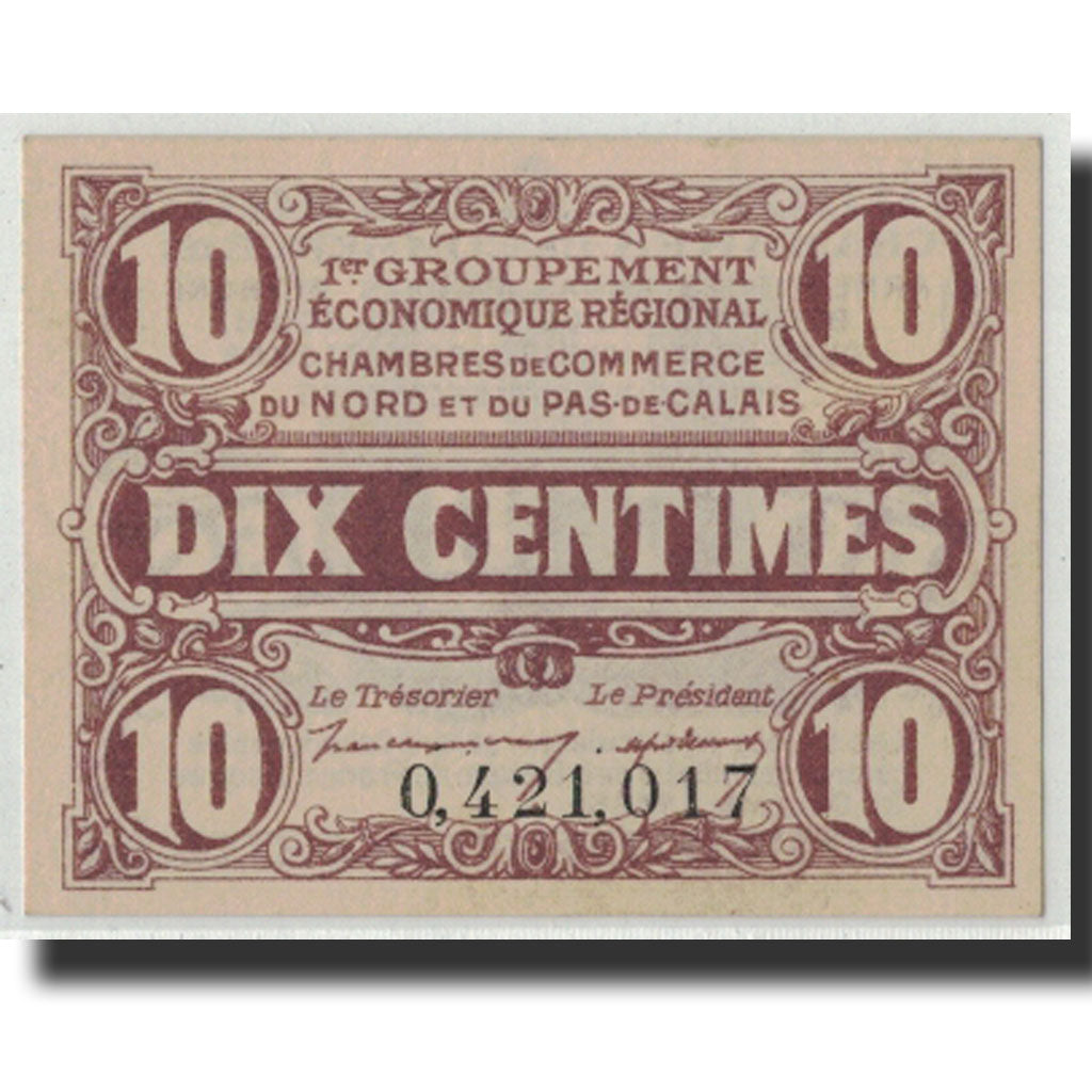 Billet, France, NORD-PAS DE CALAIS, 10 Centimes, Undated, NEUF, Pirot:94-2