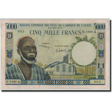 Stati dell'Africa occidentale, Ivory Coast, 5000 Francs, KM:104Ah, MB+