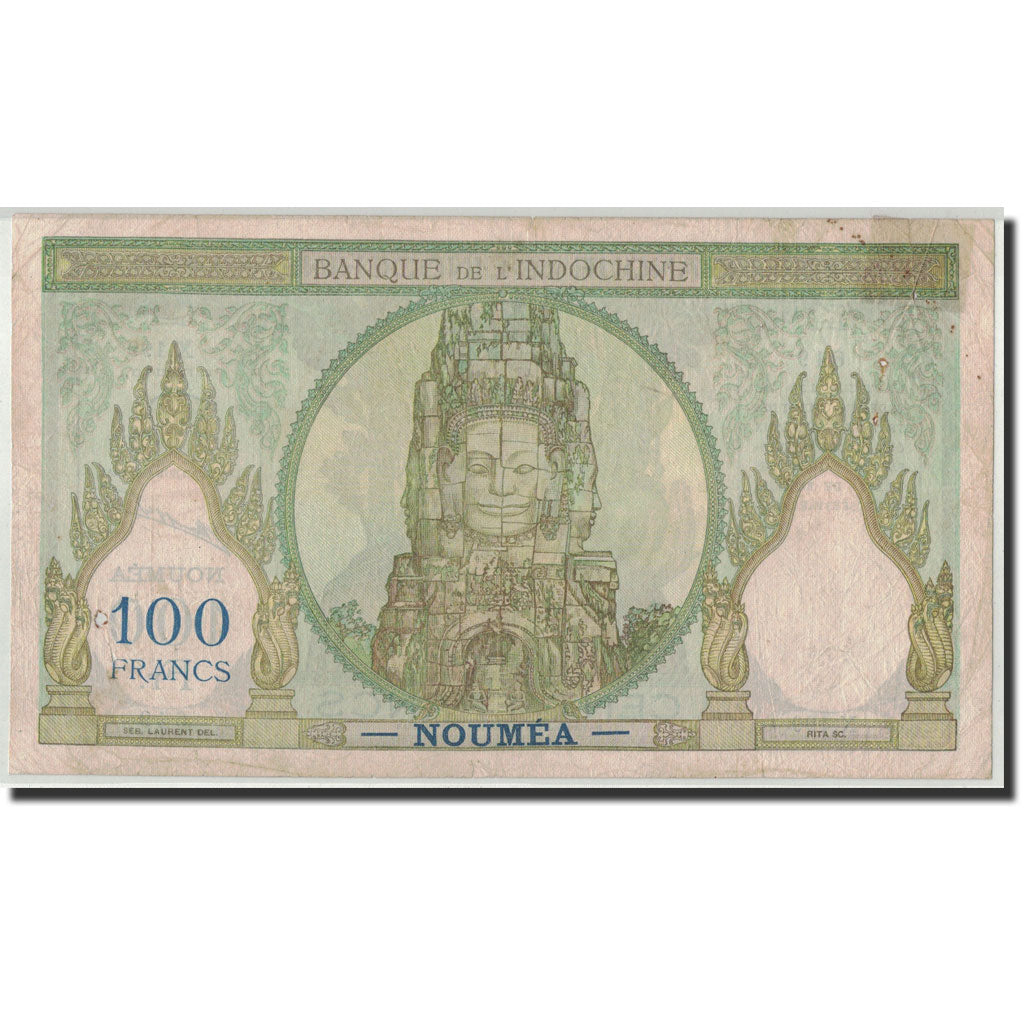 Nuova Caledonia, 100 Francs, Undated (1937), KM:42b, MB