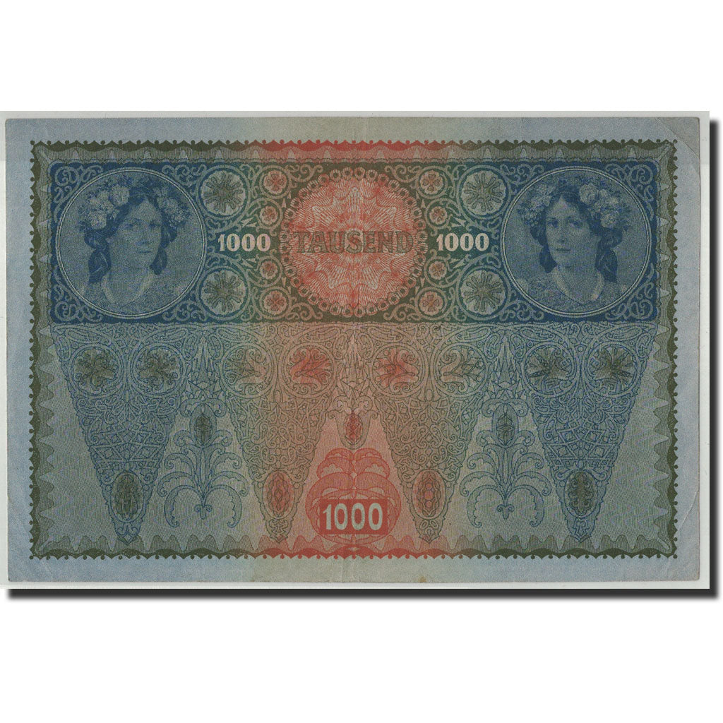 Austria, 1000 Kronen, Undated (1919), 1922-01-02, KM:60, EF(40-45)