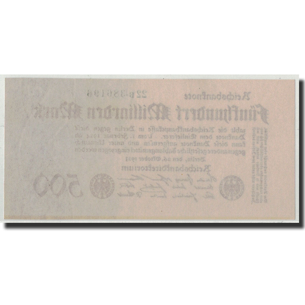 Germany, 500 Milliarden Mark, 1923, KM:127b, 1923-10-26, UNC(65-70)