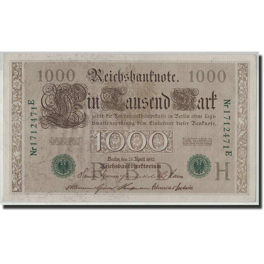 Banknote, Germany, 1000 Mark, 1910, 1910-04-21, KM:45b, UNC(63)