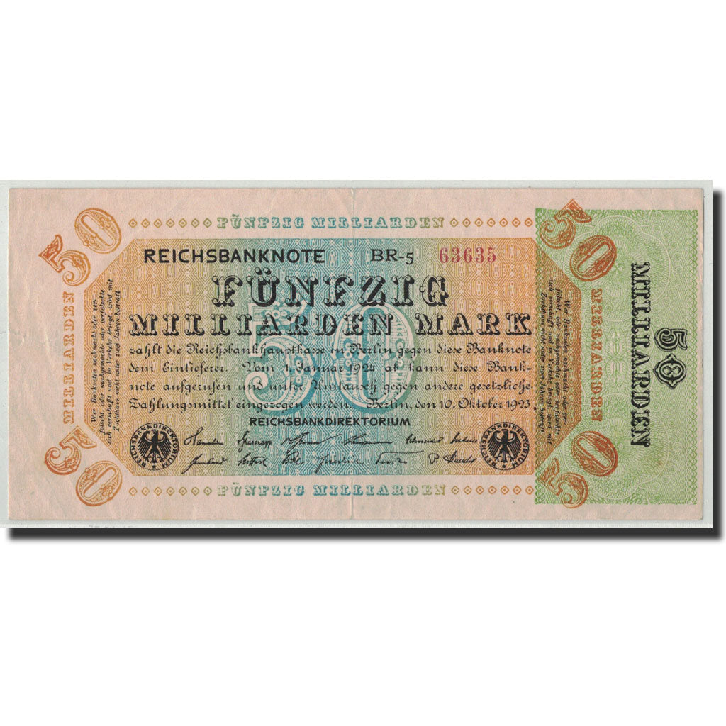 Banknote, Germany, 50 Milliarden Mark, 1923, 1923-10-10, KM:120A, EF(40-45)