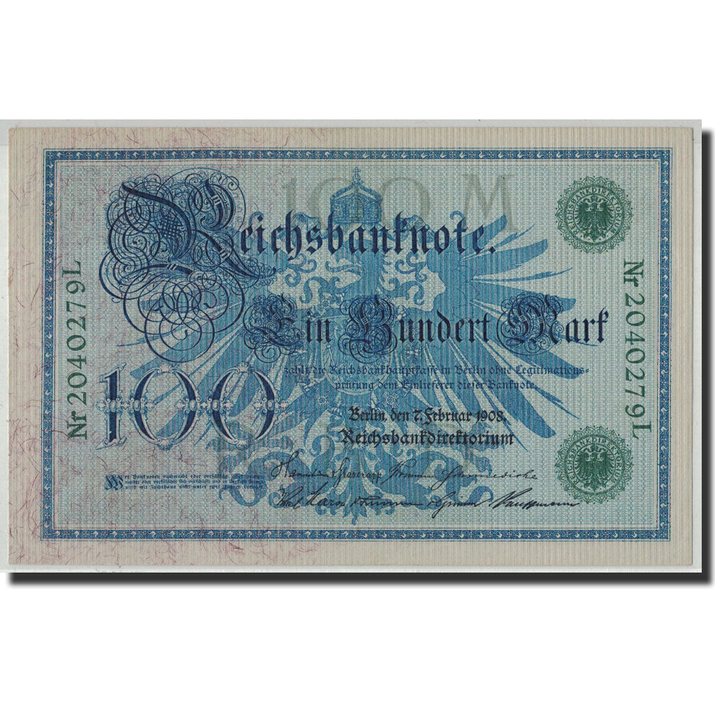 Billet, Allemagne, 100 Mark, 1908, 1908-02-07, KM:34, SPL