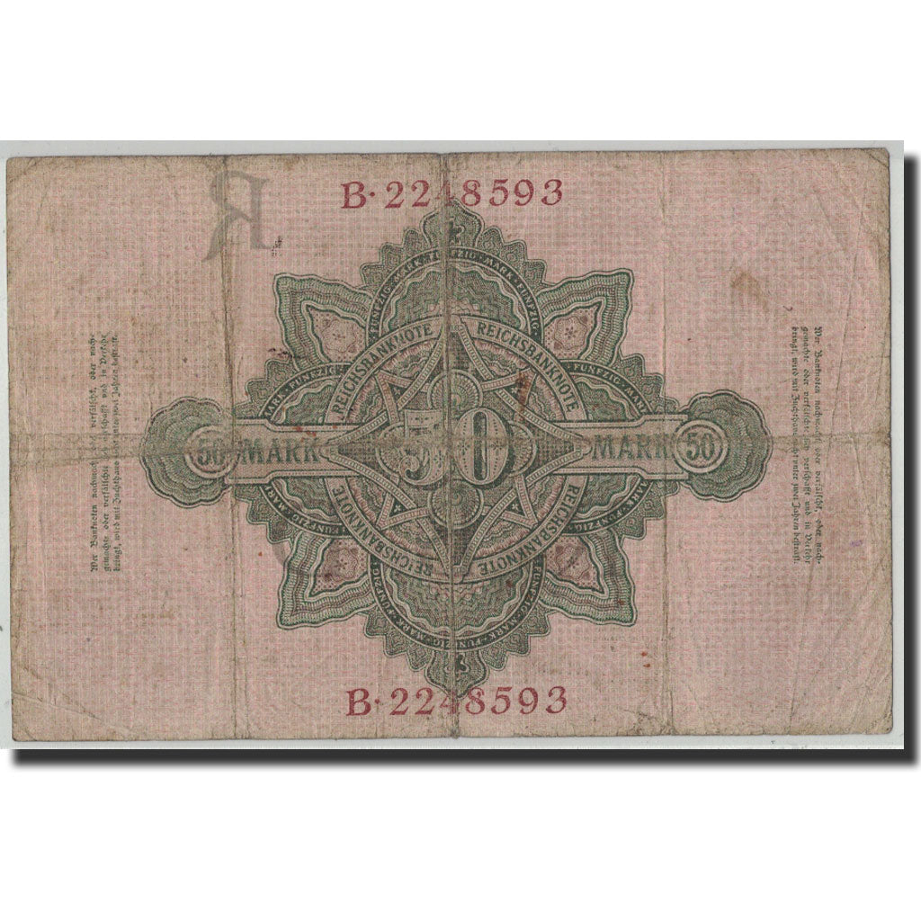 Banconote, Germania, 50 Mark, 1908, KM:32, 1908-02-07, B
