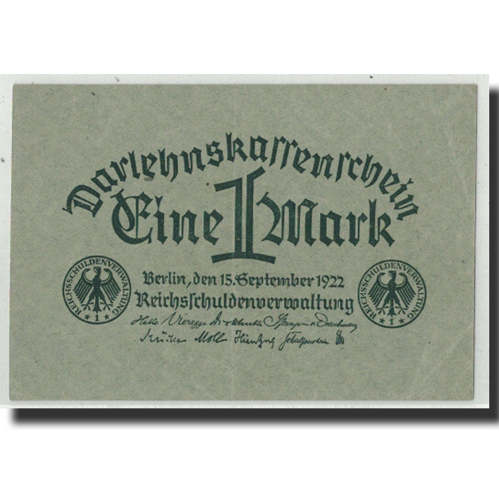 Banknote, Germany, 1 Mark, 1922, 1922-09-15, KM:61a, UNC(60-62)