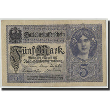 Germania, 5 Mark, 1917, KM:56b, 1917-08-01, MB+