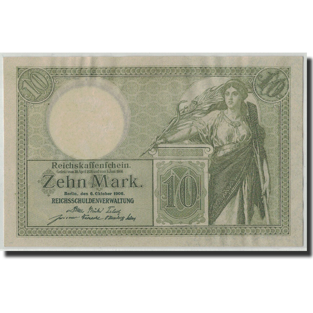 Banconote, Germania, 10 Mark, 1906, KM:9b, 1906-10-06, BB