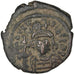 Coin, Maurice Tiberius, Half Follis, Constantinople, EF(40-45), Copper, Sear:497