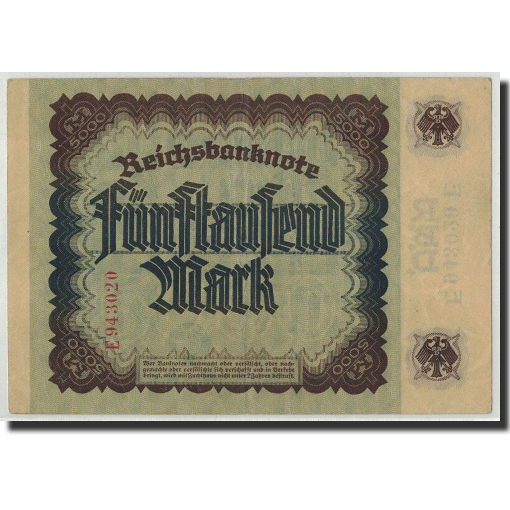 Germania, 5000 Mark, 1922, KM:77, 1922-09-16, SPL