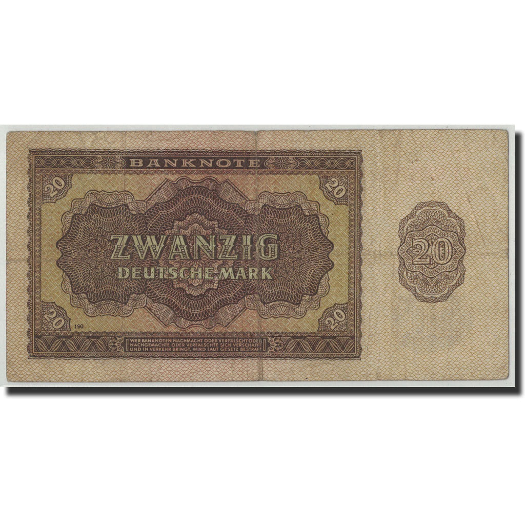 Deutsche Demokratische Republik, 20 Deutsche Mark, 1948, KM:13b, SGE+