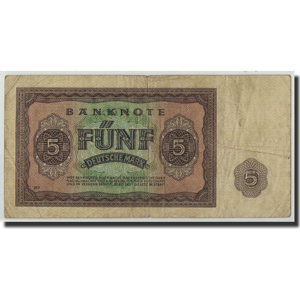 Germany - Democratic Republic, 5 Deutsche Mark, 1948, KM:11b, F(12-15)