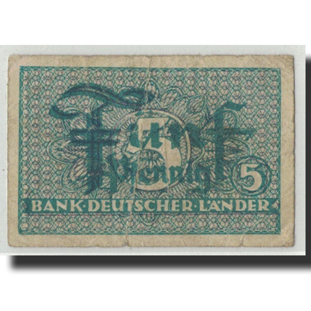 Banknote, GERMANY - FEDERAL REPUBLIC, 5 Pfennig, Undated (1948), KM:11a