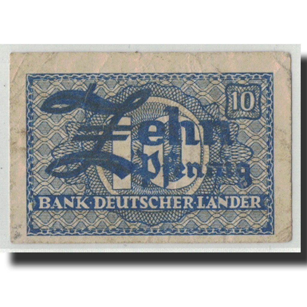 Banknote, GERMANY - FEDERAL REPUBLIC, 10 Pfennig, Undated (1948), KM:12a