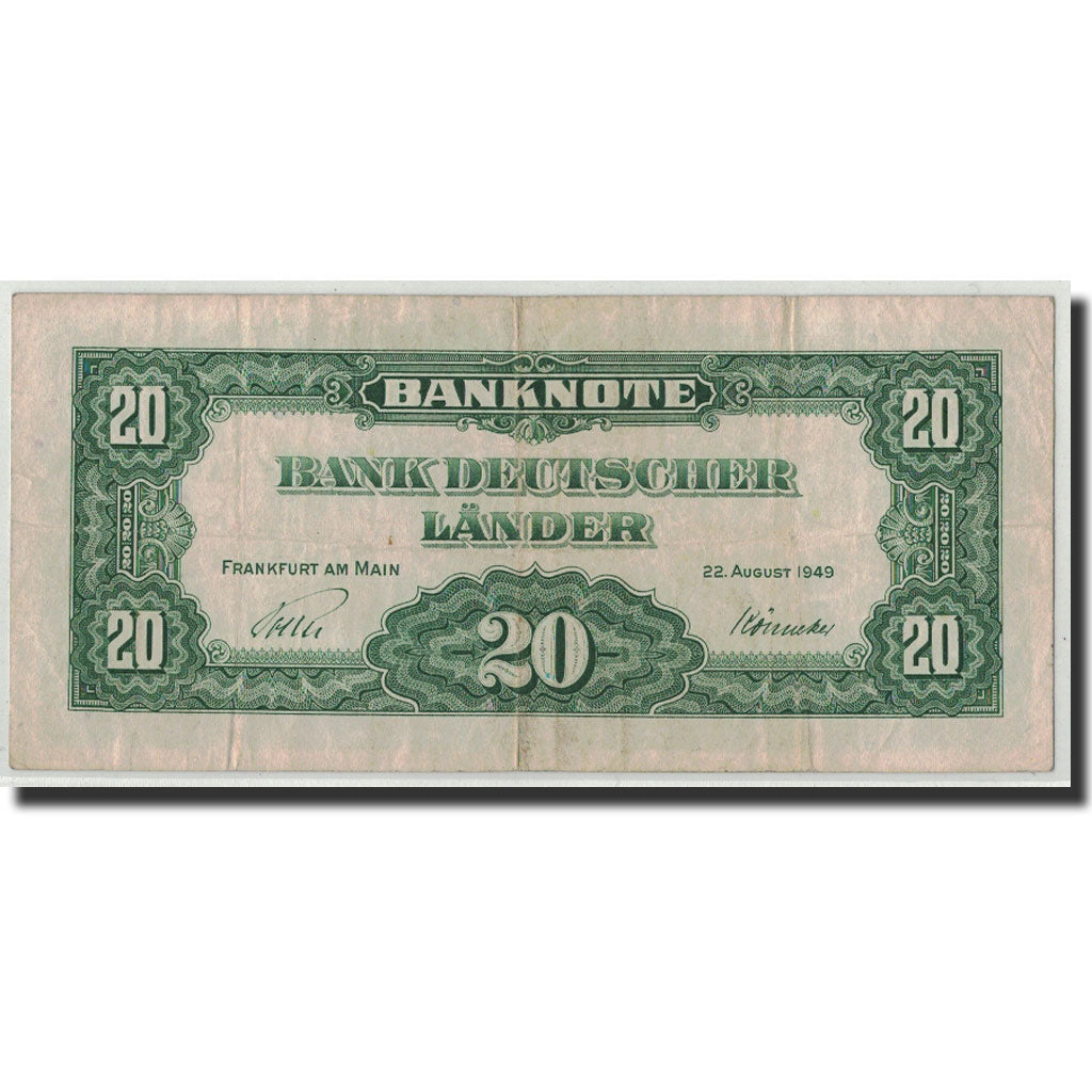 Banknote, GERMANY - FEDERAL REPUBLIC, 20 Deutsche Mark, 1949, 1949-08-22