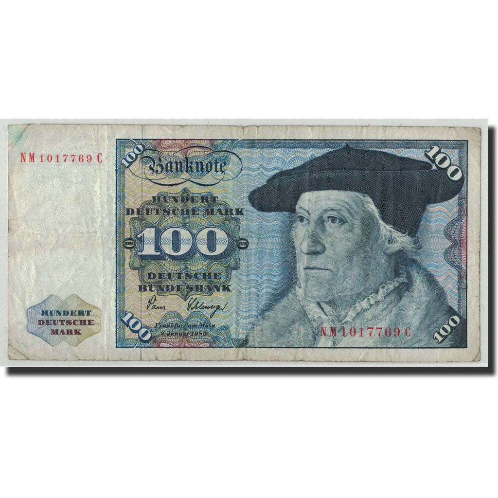 GERMANY - FEDERAL REPUBLIC, 100 Deutsche Mark, 1980, KM:34d, 1980-01-02