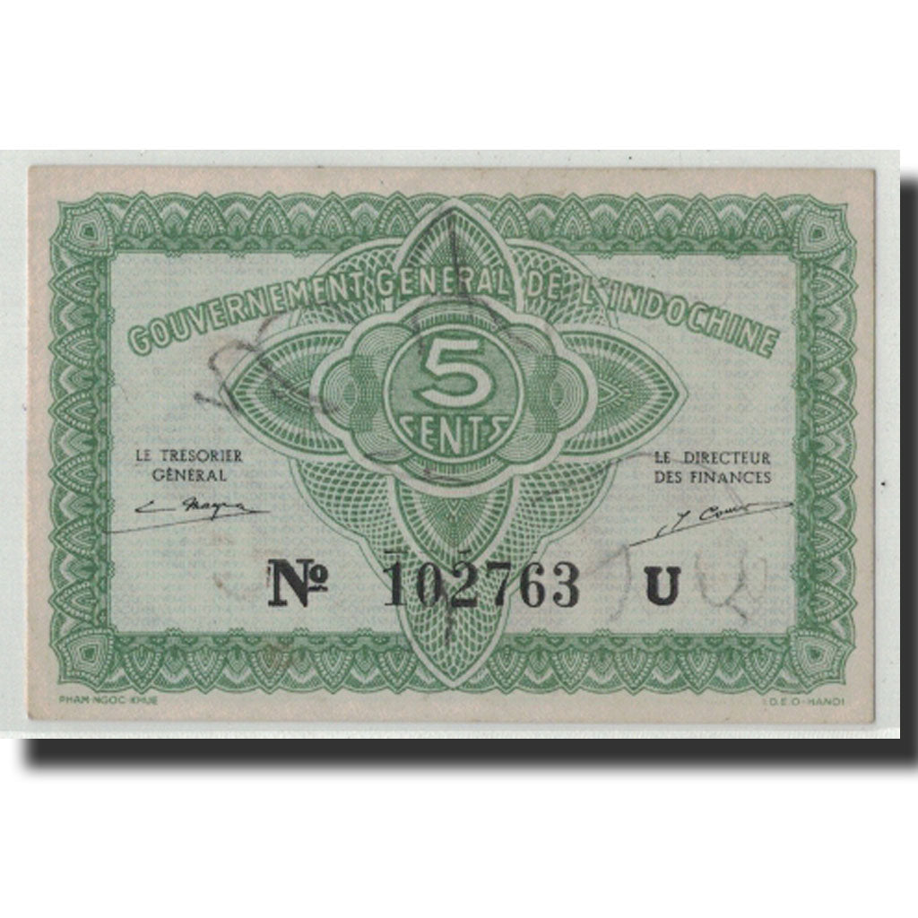 FRENCH INDO-CHINA, 5 Cents, Undated (1942), KM:88a, AU(55-58)