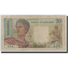 Banknote, New Caledonia, 20 Francs, Undated (1963), KM:50c, VG(8-10)