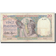 Banknote, FRENCH INDO-CHINA, 20 Piastres, Undated (1936-39), KM:56b, EF(40-45)