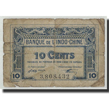 FRENCH INDO-CHINA, 10 Cents, 1919, KM:43, VG(8-10)
