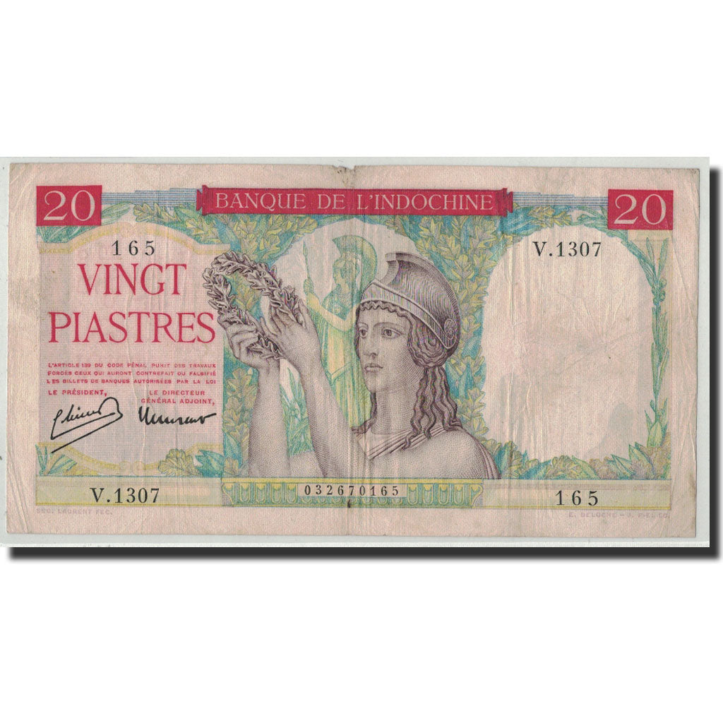 Geldschein, FRENCH INDO-CHINA, 20 Piastres, Undated (1949), KM:81a, S+