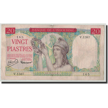 Billete, 20 Piastres, Undated (1949), INDOCHINA FRANCESA, KM:81a, BC+