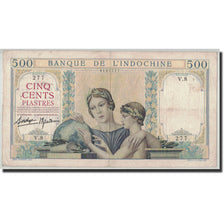 Billet, FRENCH INDO-CHINA, 500 Piastres, Undated (1939), KM:57, TB+