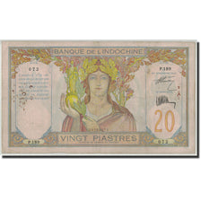 Biljet, FRANS INDO-CHINA, 20 Piastres, Undated (1928-31), KM:50, B+