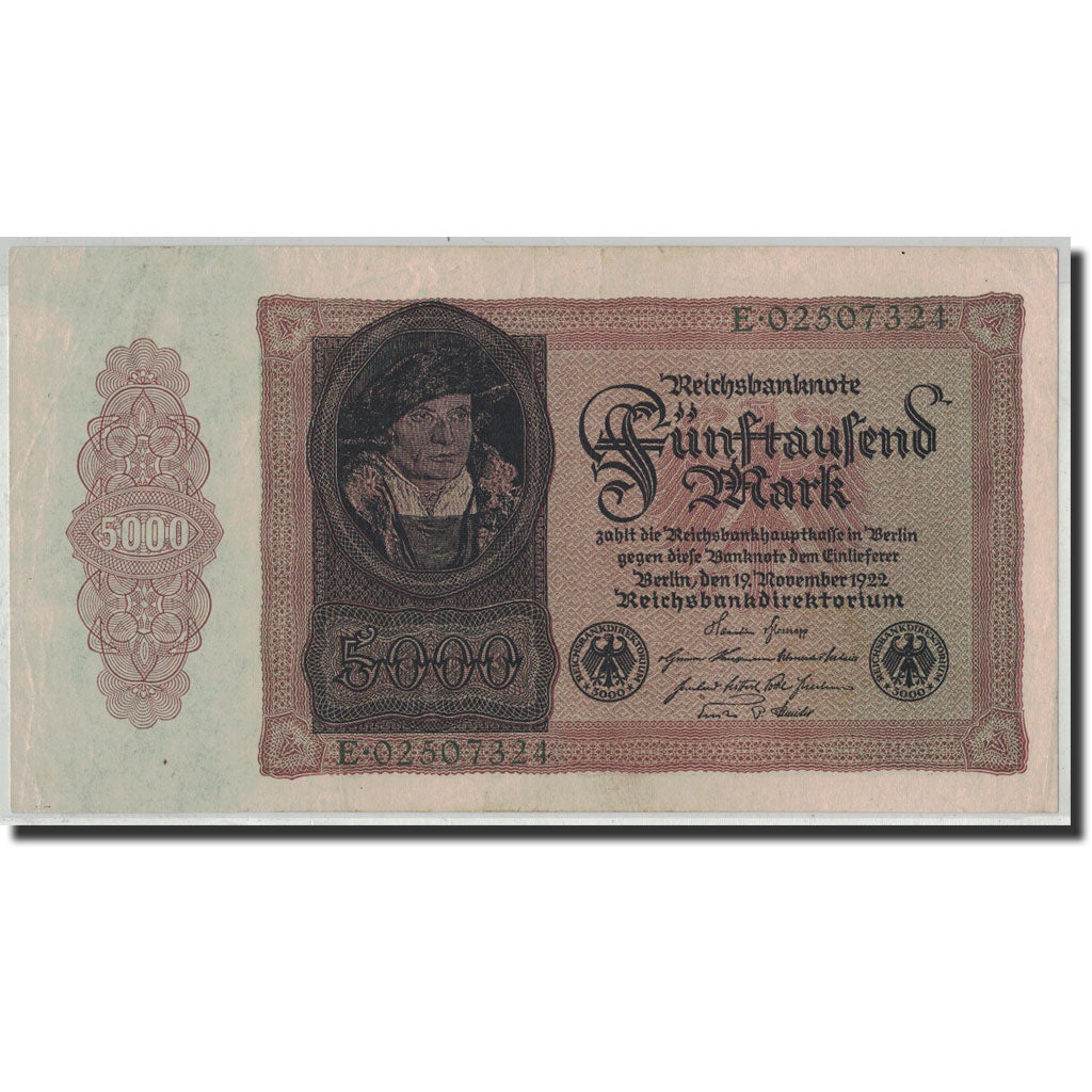 Banconote, Germania, 5000 Mark, 1922, KM:78, 1922-11-19, SPL-