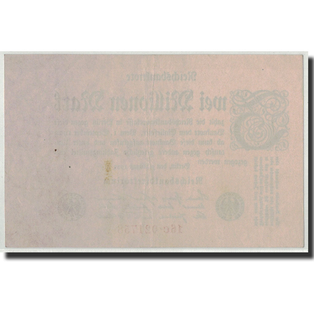 Banknote, Germany, 2 Millionen Mark, 1923, 1923-08-09, KM:103, AU(55-58)