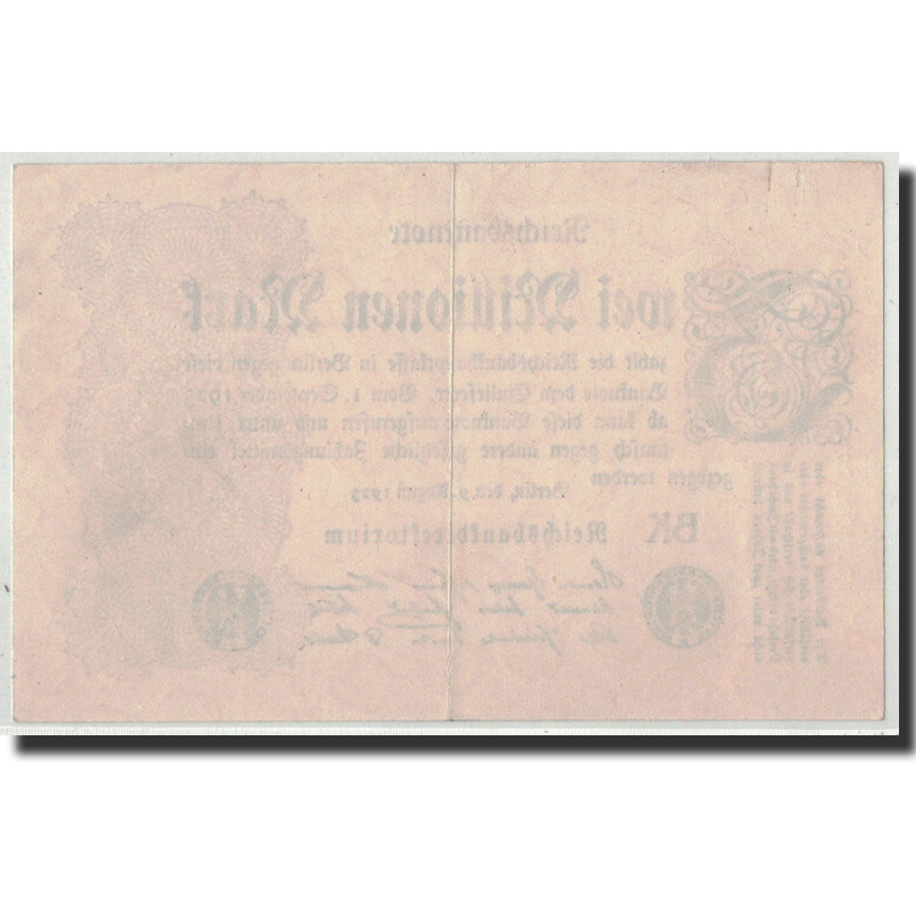 Banknote, Germany, 2 Millionen Mark, 1923, 1923-08-09, KM:104b, AU(55-58)