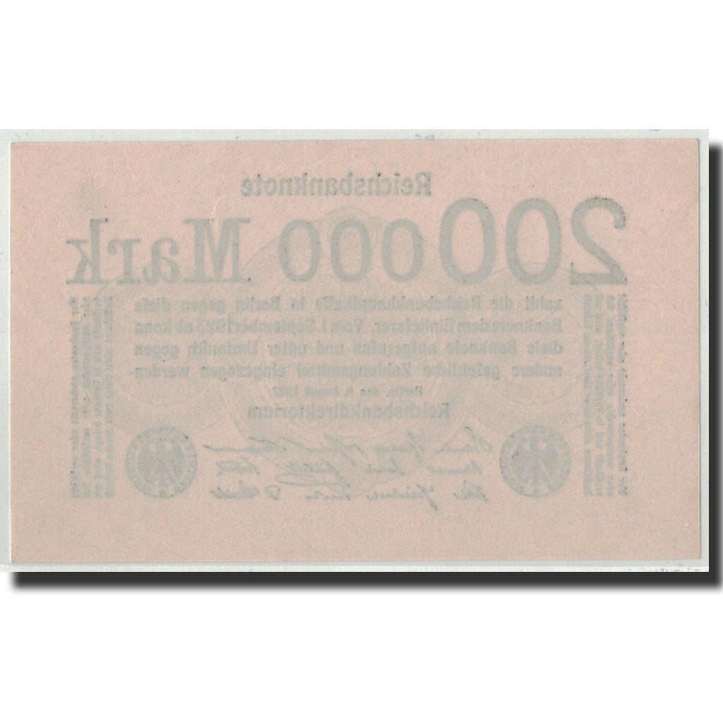Banconote, Germania, 200,000 Mark, 1923, KM:100, 1923-08-09, SPL