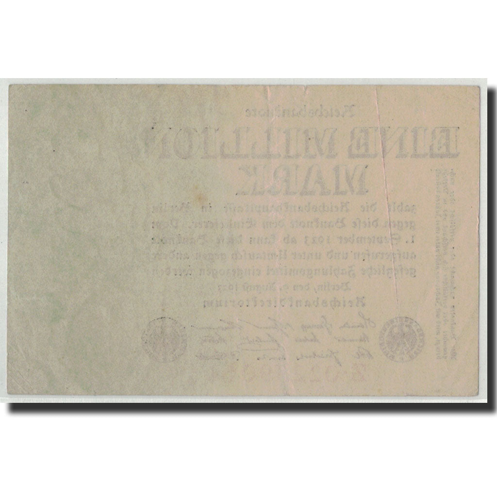 Banknote, Germany, 1 Million Mark, 1923, 1923-08-09, KM:101, VF(30-35)