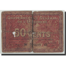 Banknote, FRENCH INDO-CHINA, 50 Cents, Undated (1939), KM:87d, G(4-6)