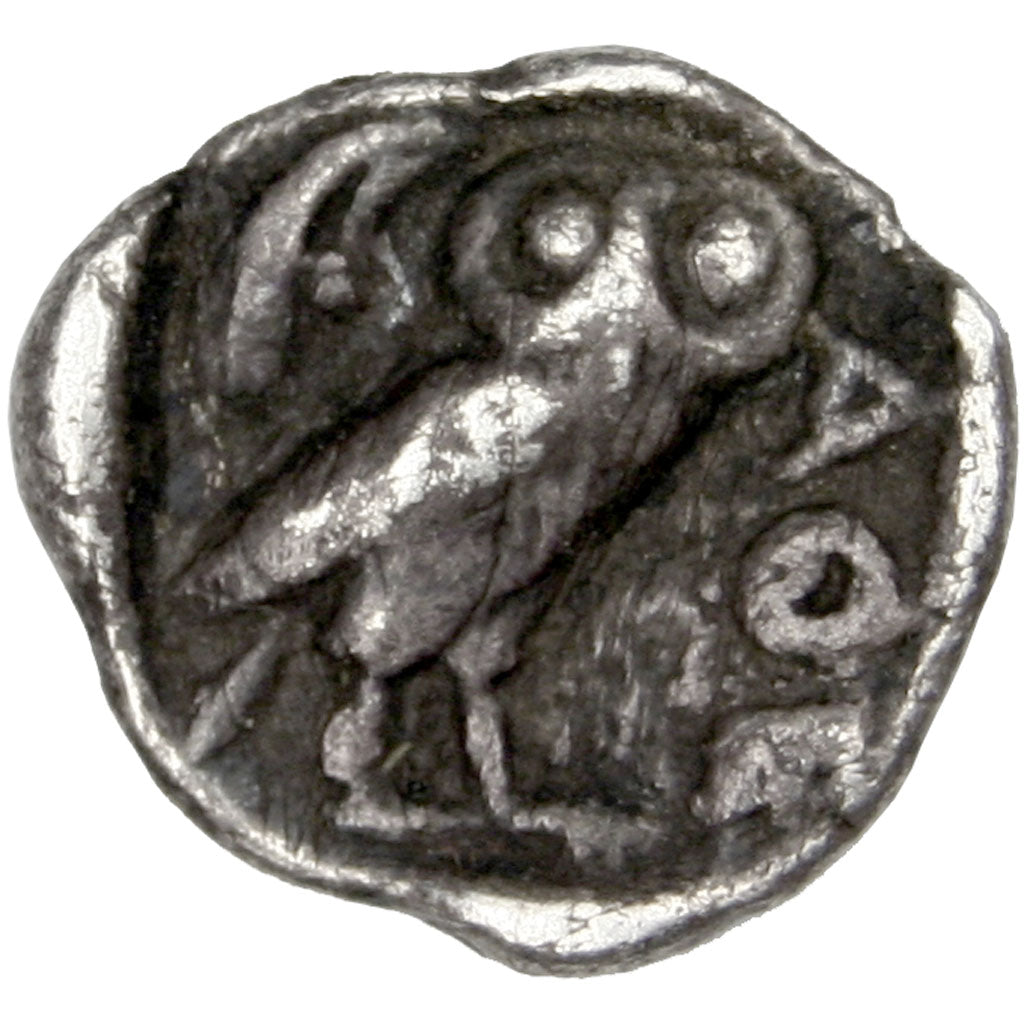 Attica, Athens (490-407 BC), Athena, Hemiobol, Athens, EF(40-45), Silver, 0.32