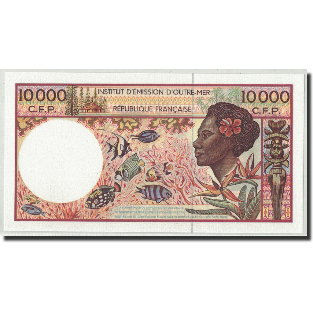 French Pacific Territories, 10,000 Francs, Undated (1985), KM:4d, UNC(65-70)