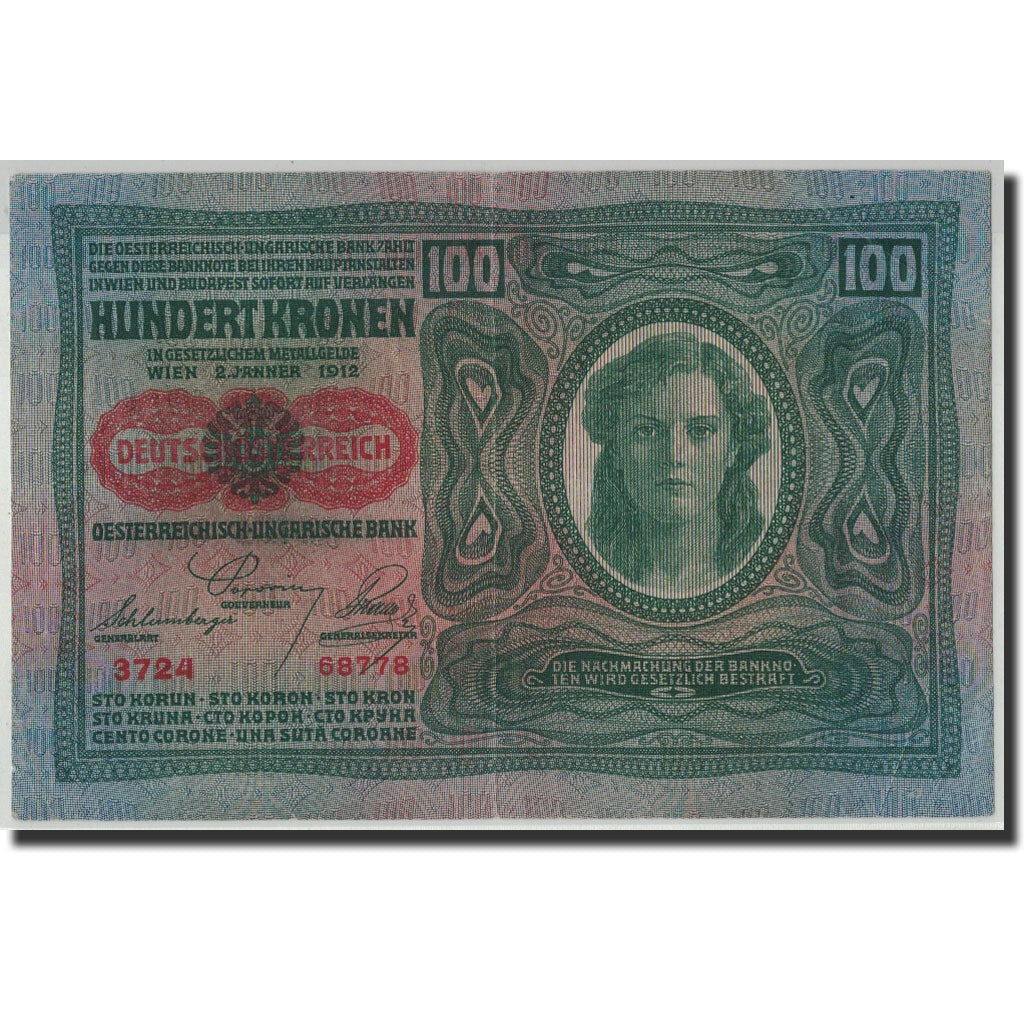 Österreich, 100 Kronen, Undated (1919), 1922-01-02, KM:56, SS