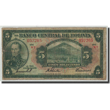 Banknote, Bolivia, 5 Bolivianos, 1928, 1928-07-20, KM:120A, VG(8-10)