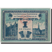 Banknote, Pirot:34.18, 1 Franc, 1920-1923, France, AU(55-58), Caen et Honfleur