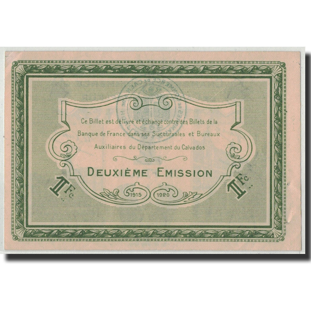 Banconote, Pirot:34-14, SPL-, Caen et Honfleur, 1 Franc, Francia