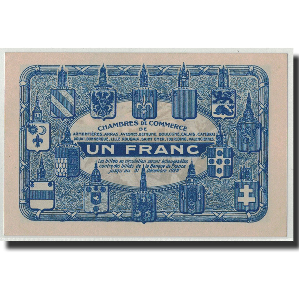 Banknote, Pirot:94-5, 1 Franc, France, UNC(63), NORD-PAS DE CALAIS