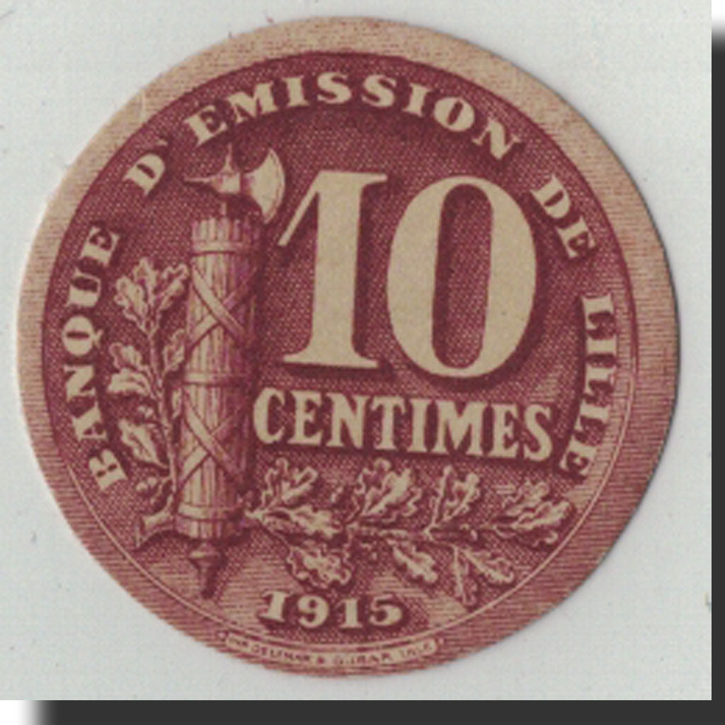 Banknote, Pirot:59-3059, 10 Centimes, 1915, France, UNC(63), Lille