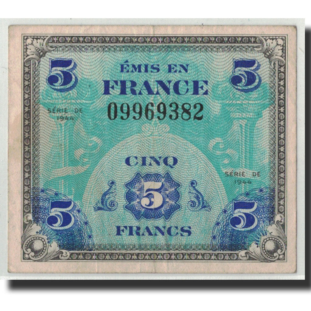 Banknote, France, 5 Francs, 1944, VF(30-35), Fayette:VF17.1, KM:115a